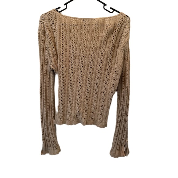 Rave, Tan knit sweater, jacket, cardigan, size medium - Picture 3 of 9